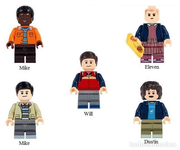 Figuras de acci&oacute;n: Lote de 5 Figuras Construccion Stranger Things - Foto 1