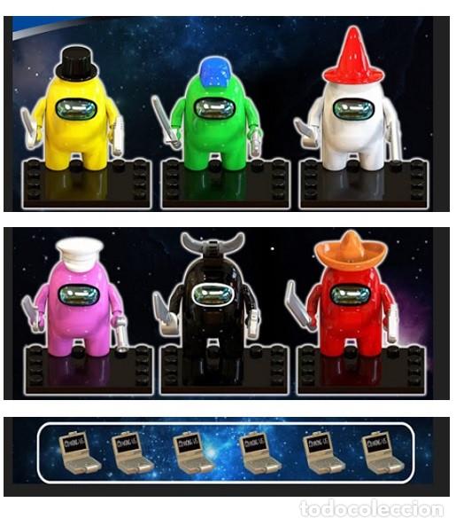 Actionfiguren: Lote de 6 Figuras Construccion Among Us (model 1)