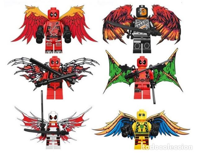 Figuras de acci&oacute;n: Lote de 6 Figuras Construccion Deadpool (model 2) - Foto 1