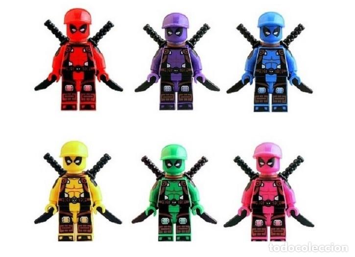 Figuras de acci&oacute;n: Lote de 6 Figuras Construccion Deadpool (model 3) - Foto 1