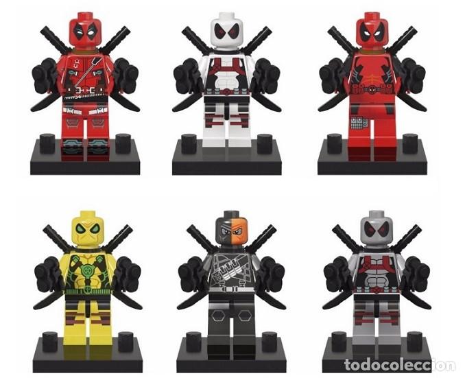 Figuras de acci&oacute;n: Lote de 6 Figuras Construccion Deadpool (model 4) - Foto 1