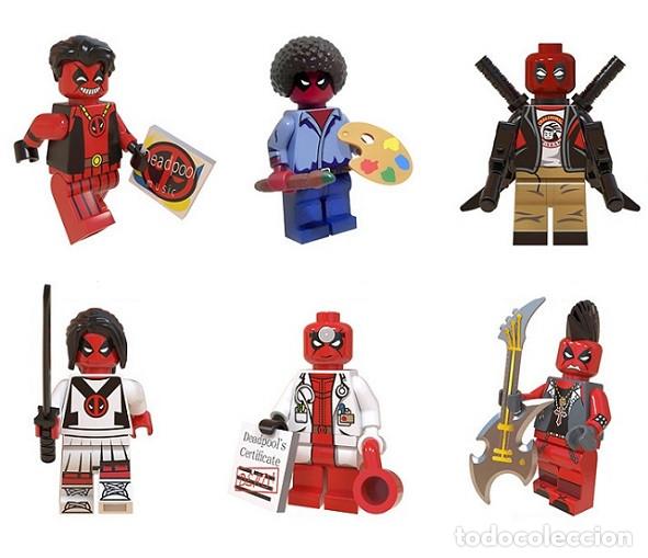 Figuras de acci&oacute;n: Lote de 6 Figuras Construccion Deadpool (model 6) - Foto 1