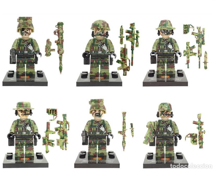 Actionfiguren: Lote de 6 Figuras Construccion Falcon Commandos Counter Strike