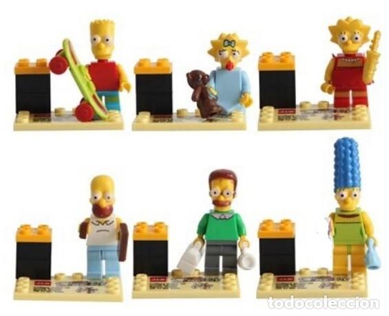 Figuras de acci&oacute;n: Lote de 6 Figuras Construccion Los Simpson (The Simpsons) - Foto 1