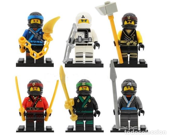 Figuras de acci&oacute;n: Lote de 6 Figuras Construccion Ninjago (model 17) - Foto 1