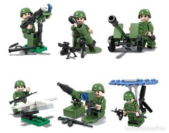 Actionfiguren: Lote de 6 Figuras Construccion S.W.A.T. Swat Policia Militar
