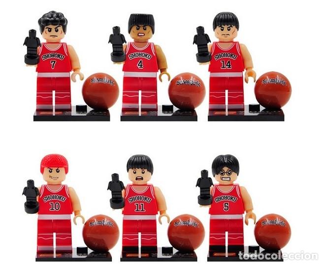 Actionfiguren: Lote de 6 Figuras Construccion Shohoku (Serie Manga Anime Japones)