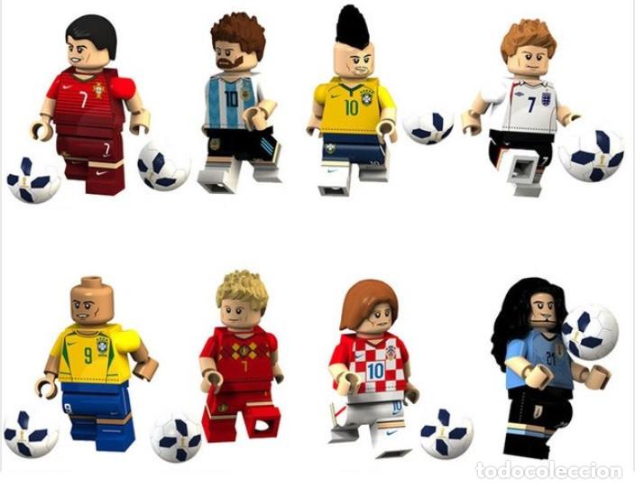 Figuras de acci&oacute;n: Lote de 8 Figuras Construccion Futbol