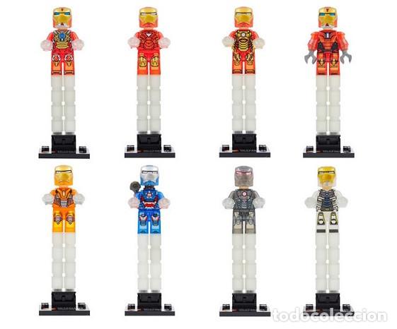 Figuras de acci&oacute;n: Lote de 8 Figuras Construccion Iron Man (model 5) - Foto 1