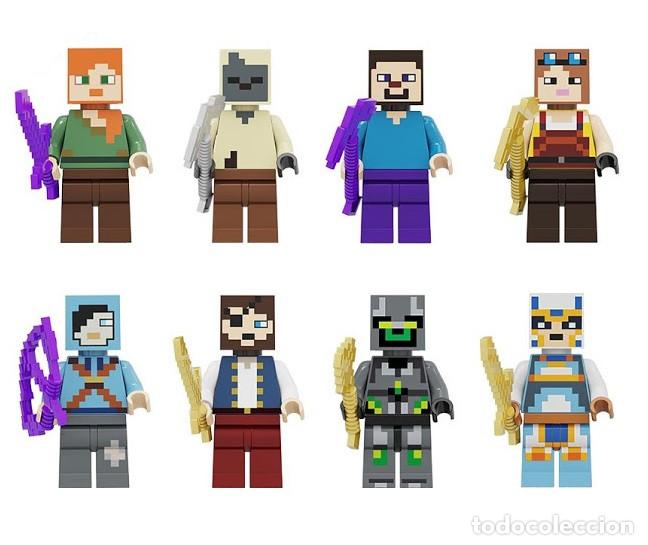 Figuras de acci&oacute;n: Lote de 8 Figuras Construccion Minecraft (model 1) - Foto 1