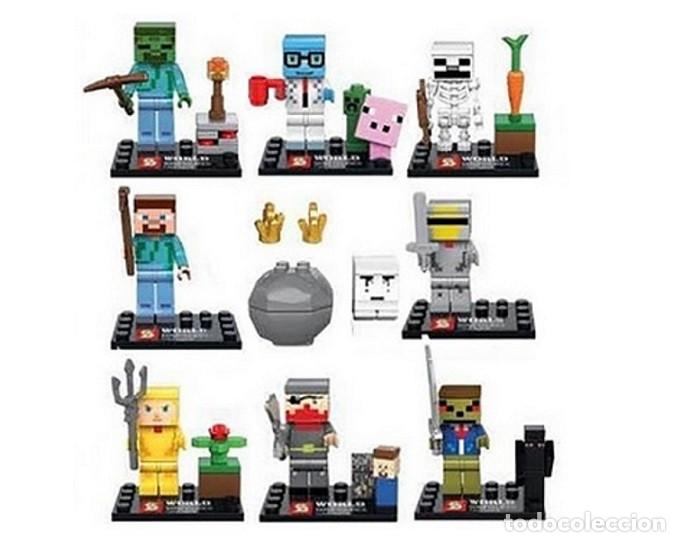 Figuras de acci&oacute;n: Lote de 8 Figuras Construccion Minecraft (model 6) - Foto 1