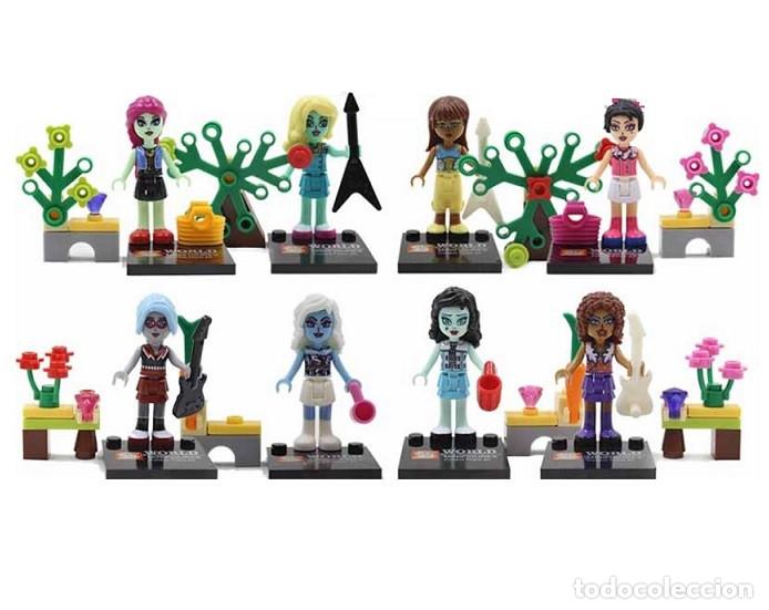 Actionfiguren: Lote de 8 Figuras Construccion Monster High (model 2)