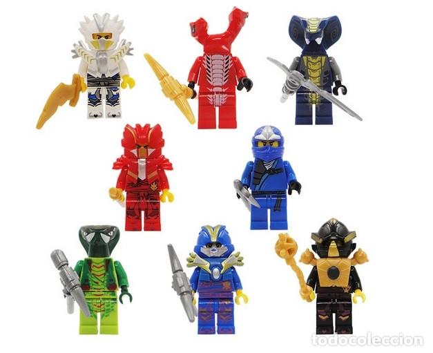 Figuras de acci&oacute;n: Lote de 8 Figuras Construccion Ninjago (model 21) - Foto 1