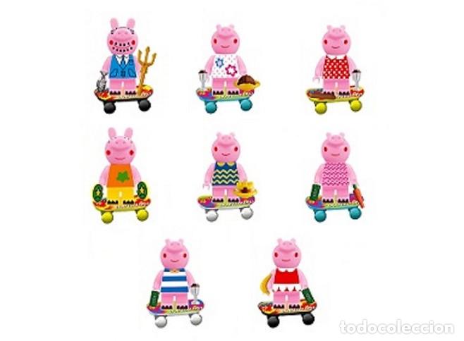 Figuras de acci&oacute;n: Lote de 8 Figuras Construccion Peppa Pig - Foto 1