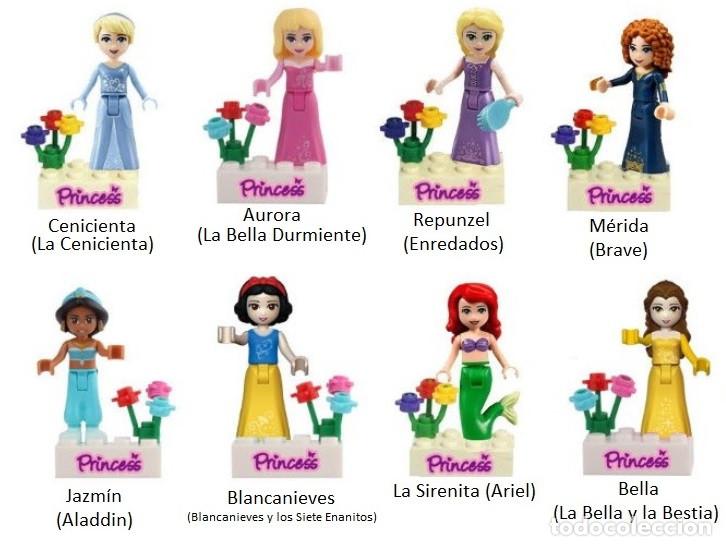 Figuras de a&ccedil;&atilde;o: Lote de 8 Figuras Construccion Princesas Disney (model 1)