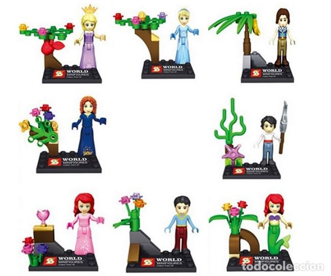 Actionfiguren: Lote de 8 Figuras Construccion Princesas Disney (model 2)