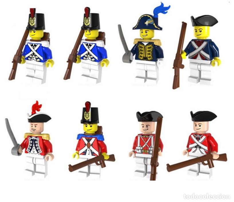 Figuras de acci&oacute;n: Lote de 8 Figuras Construccion Soldados Real Guardia Imperial