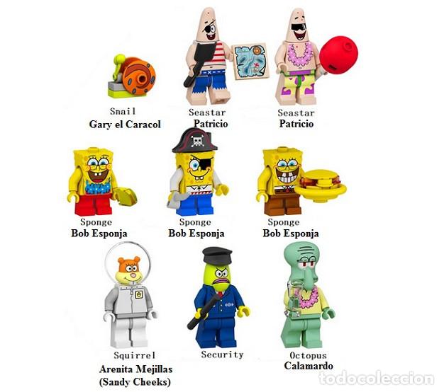 Figuras de acci&oacute;n: Lote de 9 Figuras Construccion Bob Esponja (Spongebob Squarepants) (model 2) - Foto 1