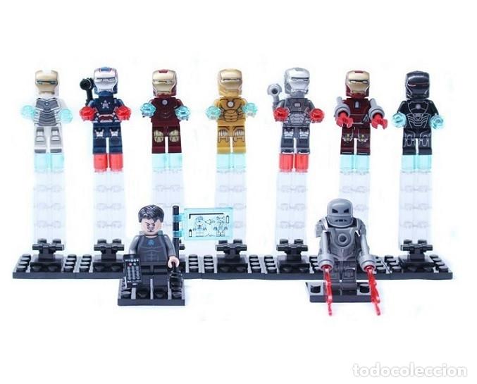 Figuras de acci&oacute;n: Lote de 9 Figuras Construccion Iron Man - Foto 1