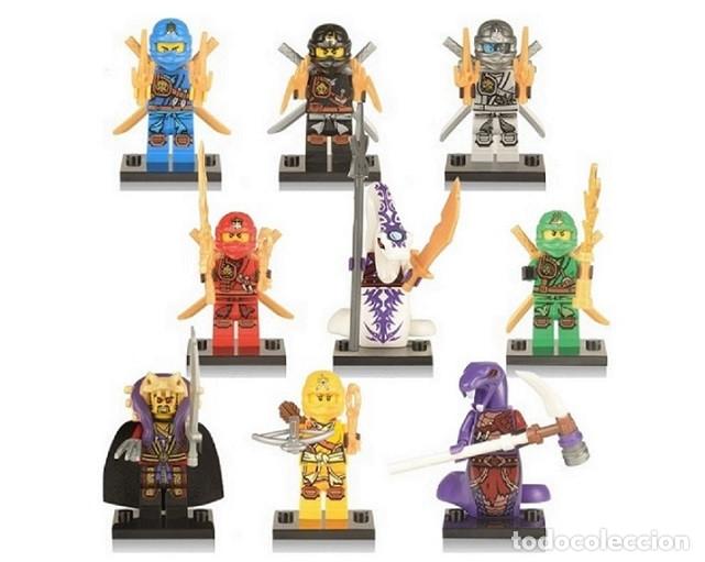 Figuras de acci&oacute;n: Lote de 9 Figuras Construccion Ninjago (model 4) - Foto 1