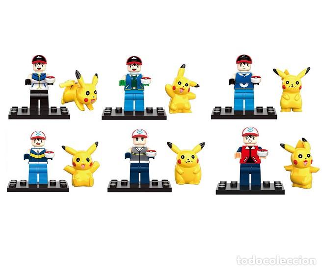 Figuras de acci&oacute;n: Lote de 12 Figuras Construccion Pokemon Pikachu - Foto 1