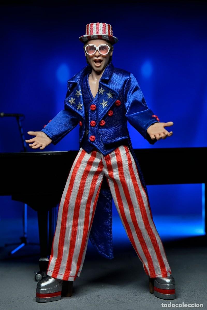 Actionfiguren: Figura Elton John Live 1976 con Piano Ropa de Tela Neca