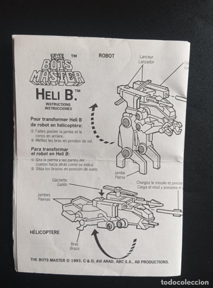 Figuras de acci&oacute;n: THE BOTS MASTER MANUAL DE INSTRUCCIONES HELI B. TANK B. JET B. HOVER B. - BANDAI 1993