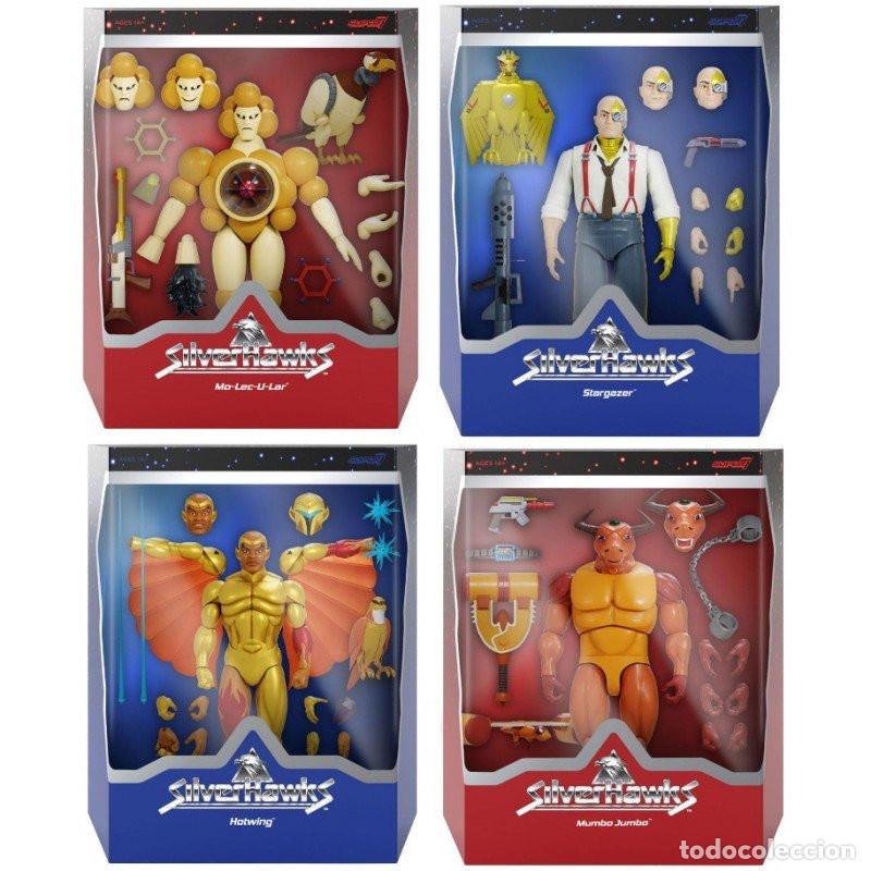 Figuras de acci&oacute;n: Pack 4 Figuras Silverhawks Wave 3 Completa Ultimates Super7 - Foto 1