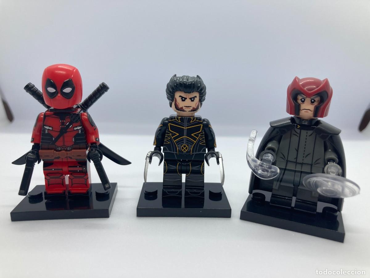 Figuras de acci&oacute;n: Minifiguras Superh&eacute;roes Deadpool, Wolverine y Magneto - Foto 1
