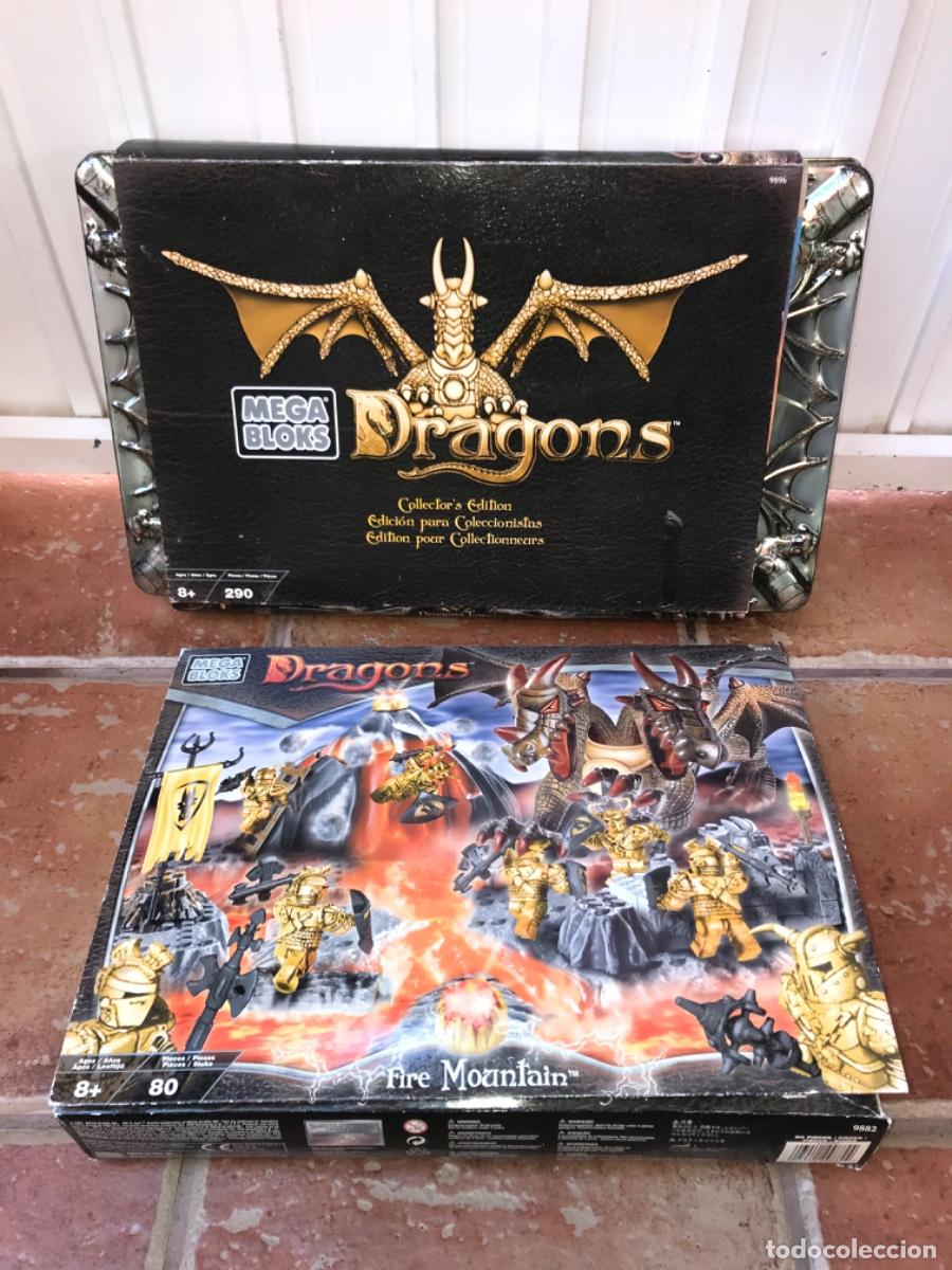 Actionfiguren: LOTE DE 2 CAJAS DE DRAGONS-MEGA BLOKS-FIRE MOUTAIN Y DRAGONS FIRE (EDICI&Oacute;N PARA COLECCIONISTAS)