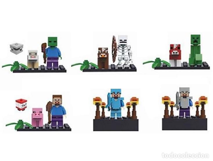 Figuras de acci&oacute;n: Lote de 6 Figuras Construccion Minecraft - Foto 1