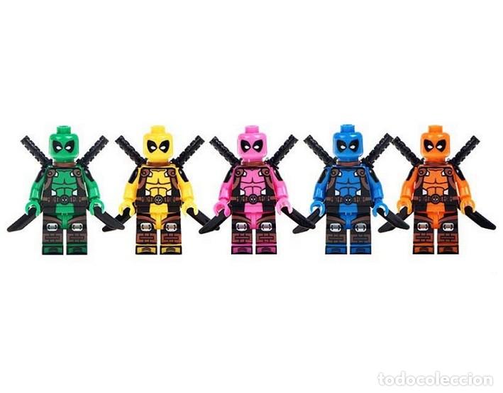 Figuras de acci&oacute;n: Lote de 5 Figuras Construccion Deadpool - Foto 1