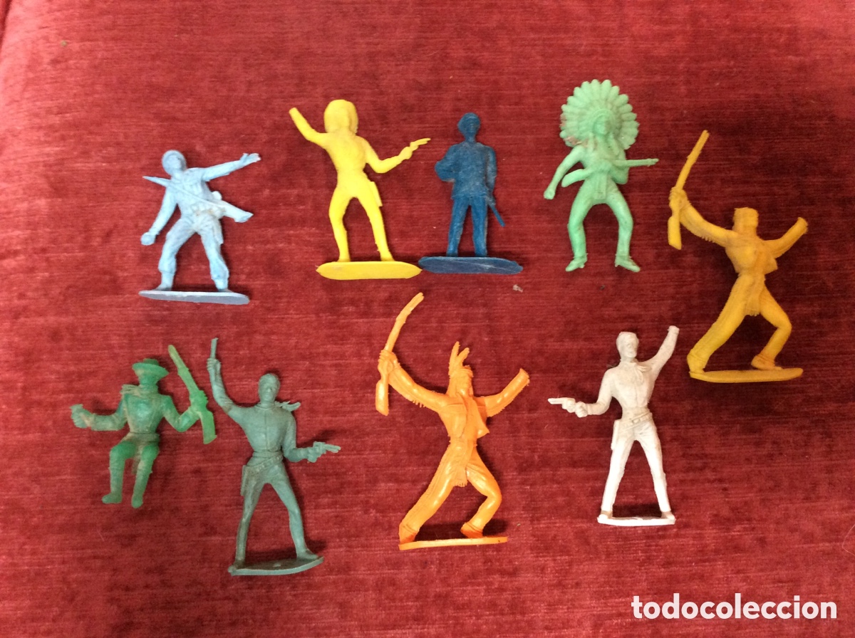 Figuras de acci&oacute;n: Lote x9 Indios y Vaqueros. Comansi y similares. (Leer descripci&oacute;n). - Foto 1