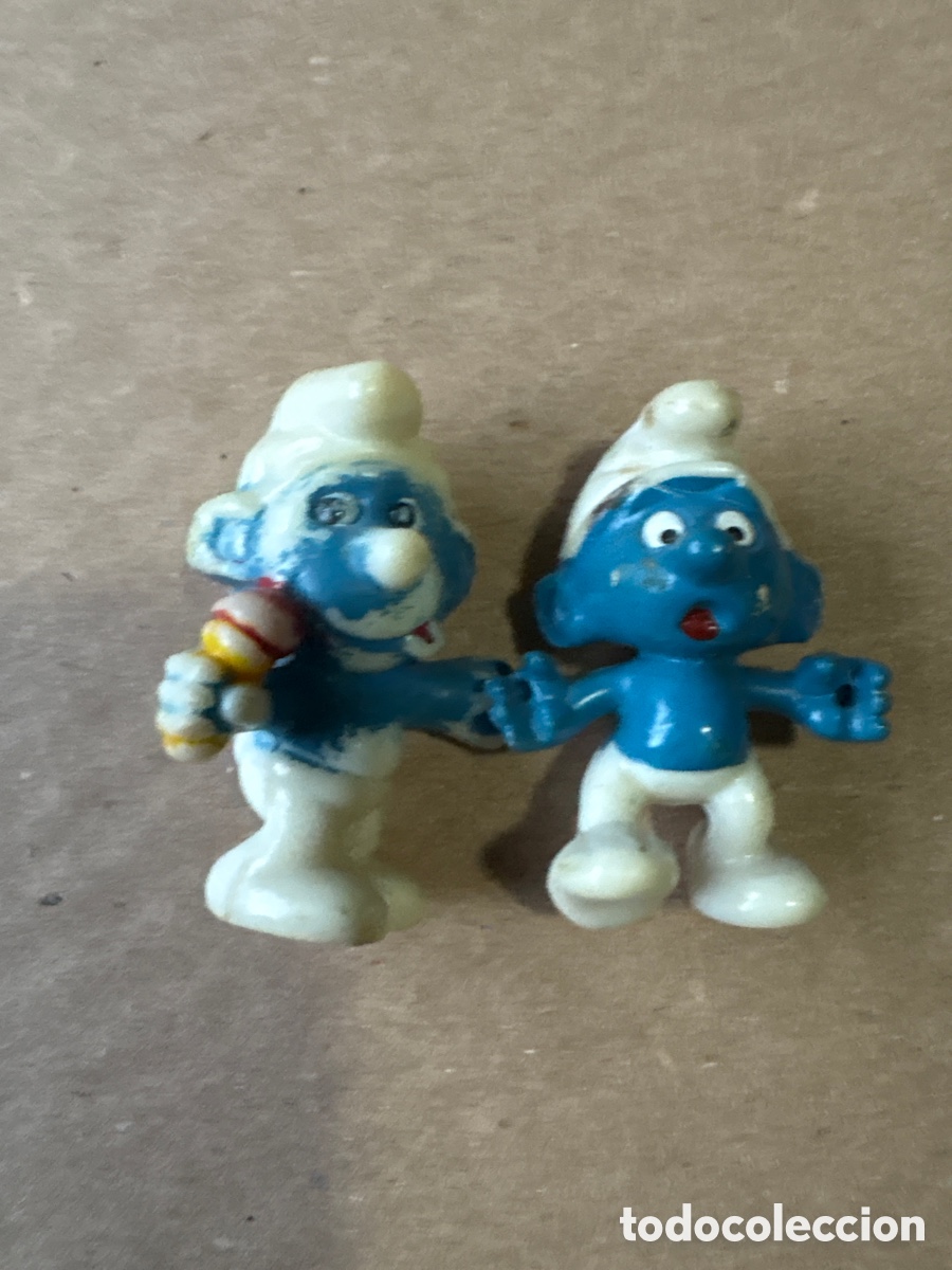 Figuras de acci&oacute;n: Antiguas figuras de los pitufos (A15) - Foto 1