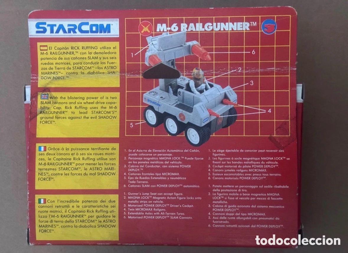 Figuras de acci&oacute;n: STARCOM VEH&Iacute;CULO M-6 RAILGUNNER. COLECO - Foto 2