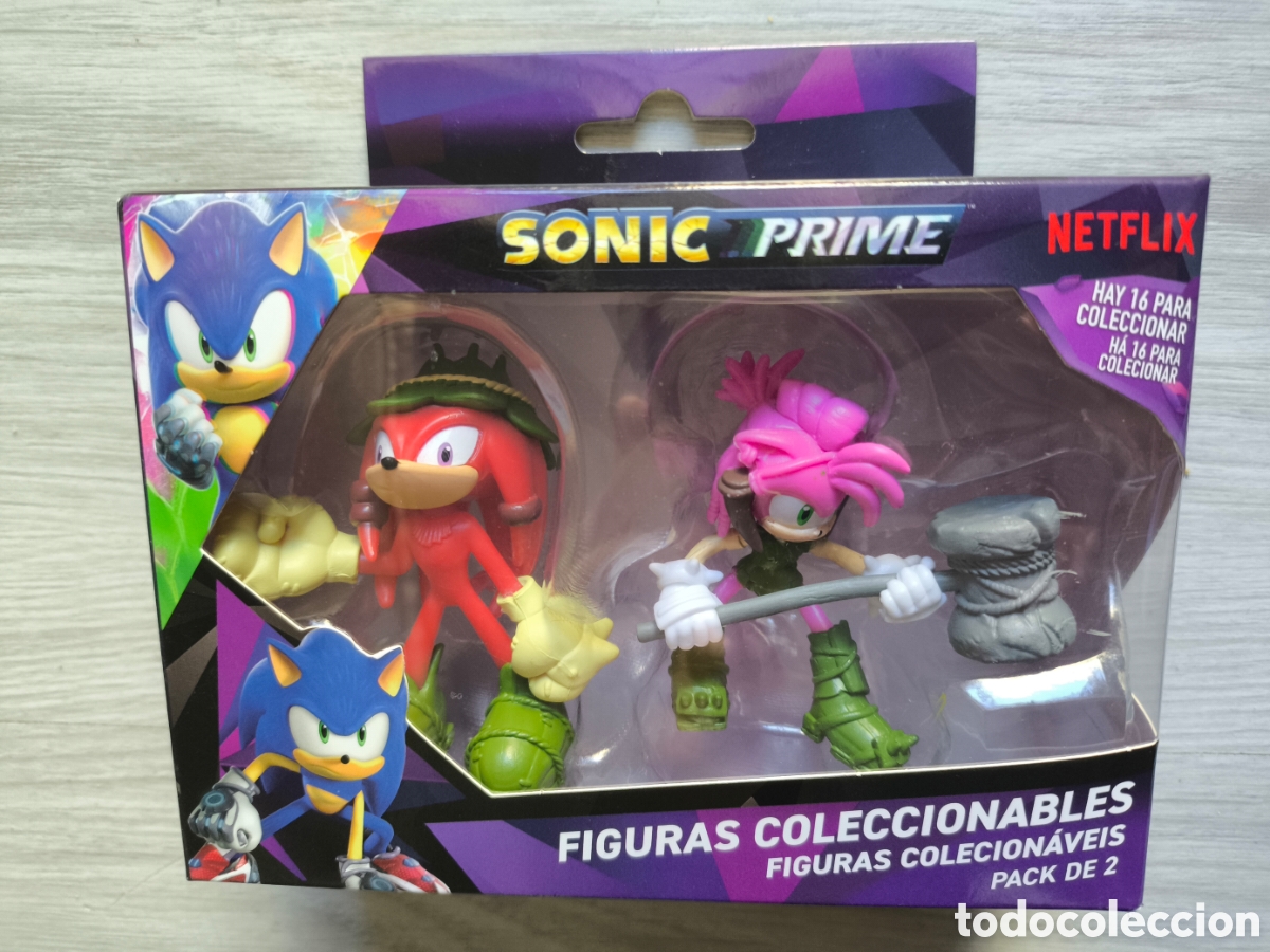 Figuras de acci&oacute;n: Pack 2 figuras Knuckles+ Amy rose Sonic prime nuevo - Foto 1