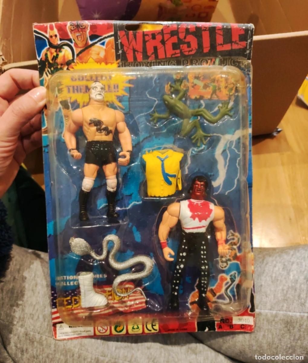 Figuras de acci&oacute;n: antiguo pack de fuguras wrestle feder action