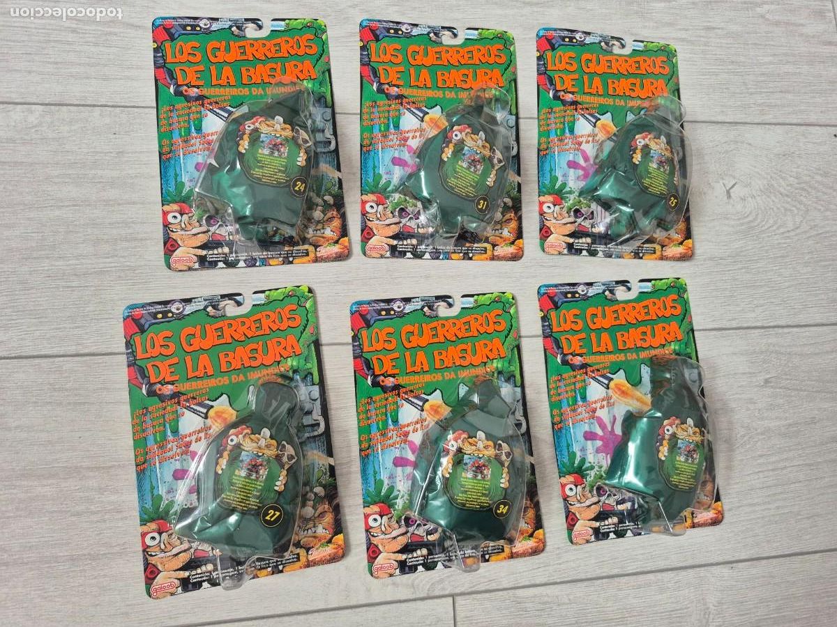 Figuras de acci&oacute;n: LOTE 6 BLISTERS LOS GUERREROS DE LA BASURA IMPECABLES A&Ntilde;O 1991 Guerreiros Inmundicia Galoob