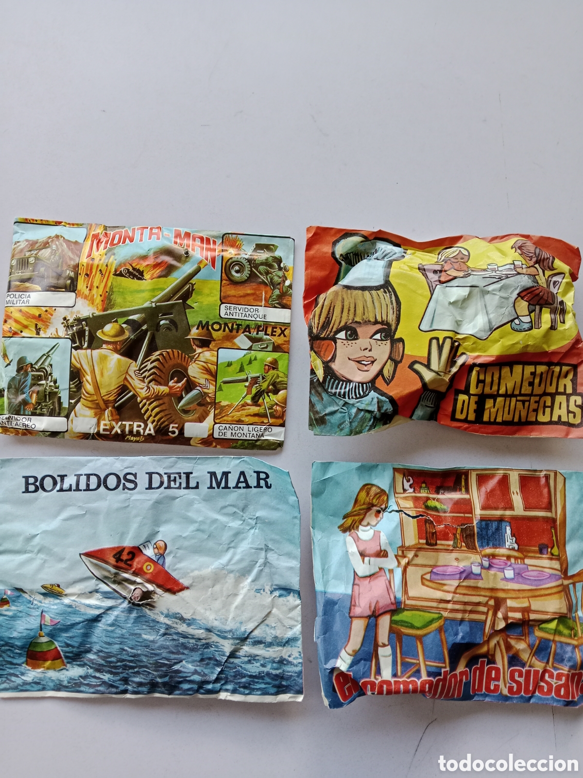 Figuras de acci&oacute;n: 4 SOBRES SORPRESA LLENOS MONTAMAN MONTAPLEX ....