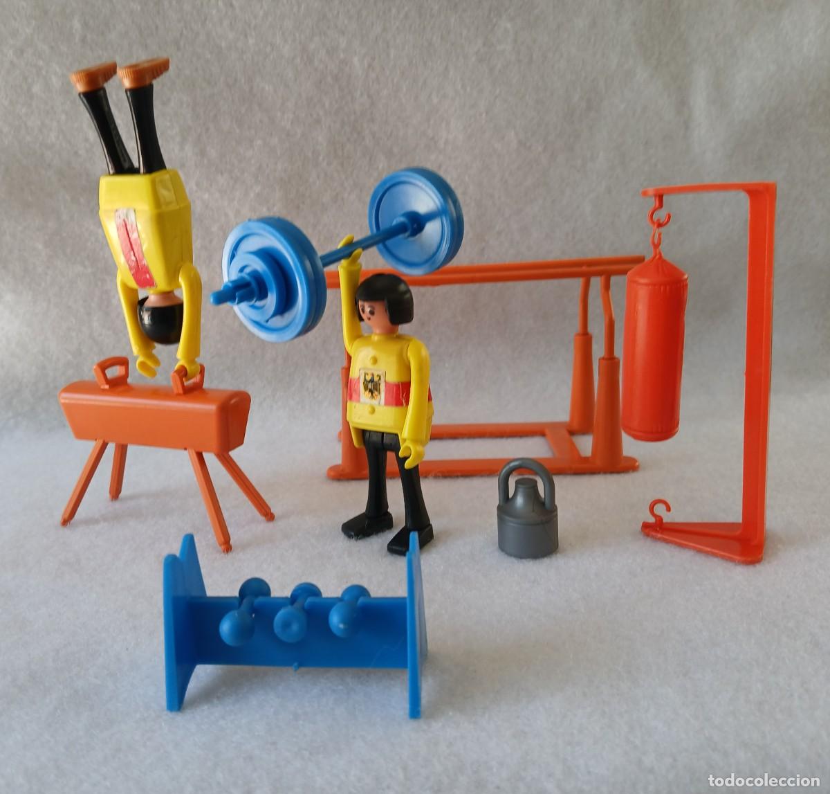 Figuras de acci&oacute;n: Play big (Playbig), Play Kit o Cefa Boys. Deportista ol&iacute;mpico. Barras par&aacute;lelas, potro, boxeo, pesas