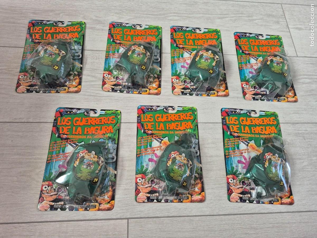 Figuras de acci&oacute;n: LOTE 7 BLISTERS BLISTER DE LOS GUERREROS DE LA BASURA A&Ntilde;O 1991 GALOOP