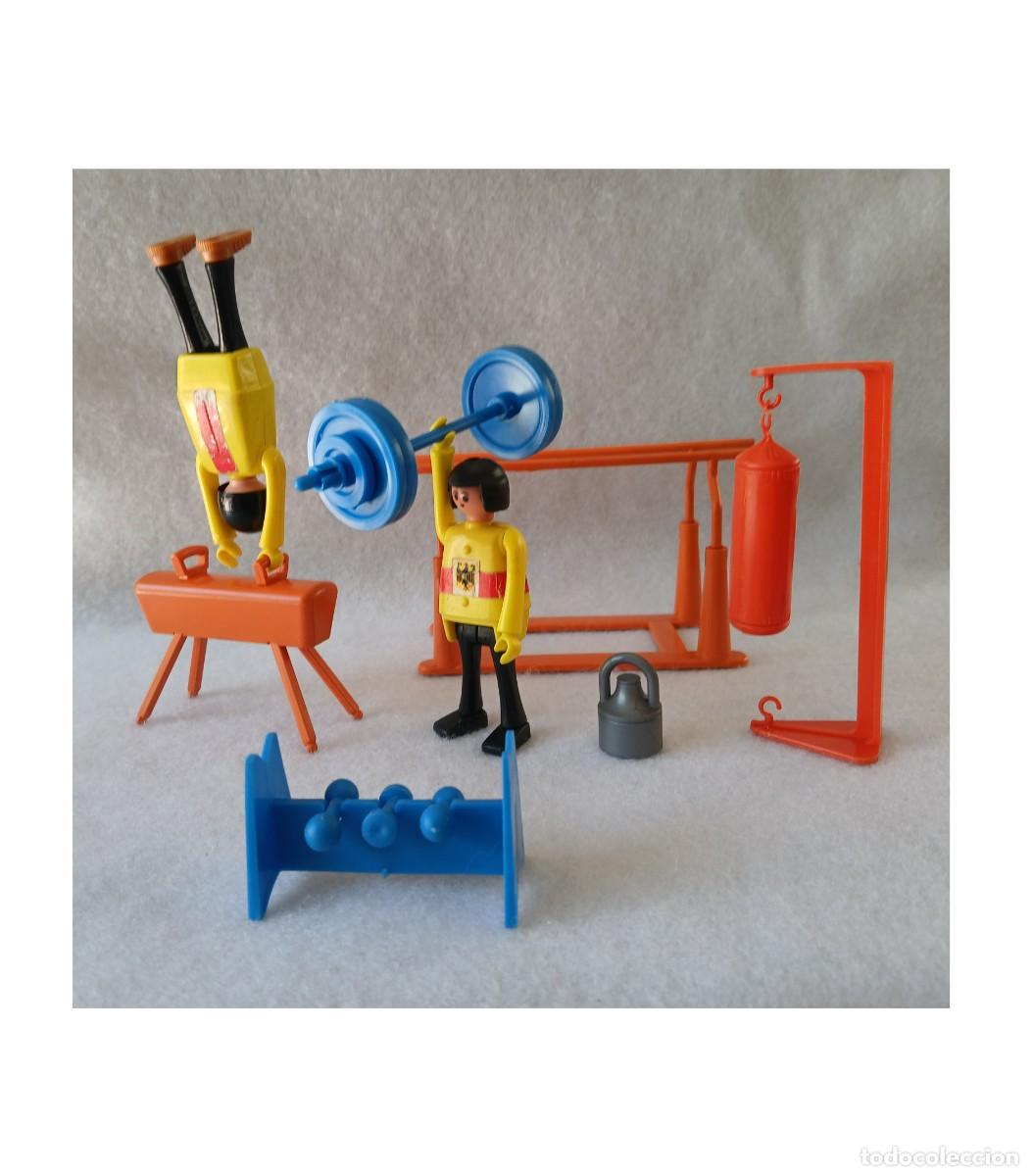 Figuras de acci&oacute;n: Play big (Playbig), Play Kit o Cefa Boys. Deportista ol&iacute;mpico. Barras par&aacute;lelas, potro, boxeo, pesas