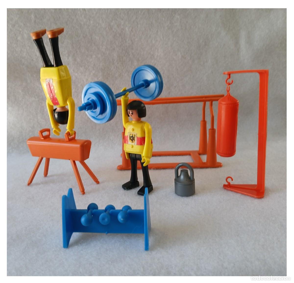 Figuras de acci&oacute;n: Play big (Playbig), Play Kit o Cefa Boys. Deportista ol&iacute;mpico. Barras par&aacute;lelas, potro, boxeo, pesas