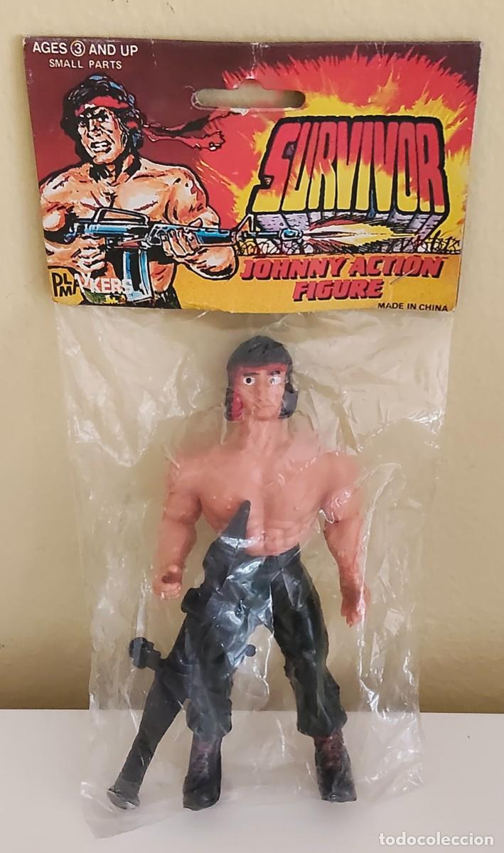 Figuras de acci&oacute;n: JOHNNY SURVIVOR RAMBO ACTION FIGURA ORIGINAL A&Ntilde;OS 80 BOOTLEG SIN ABRIR