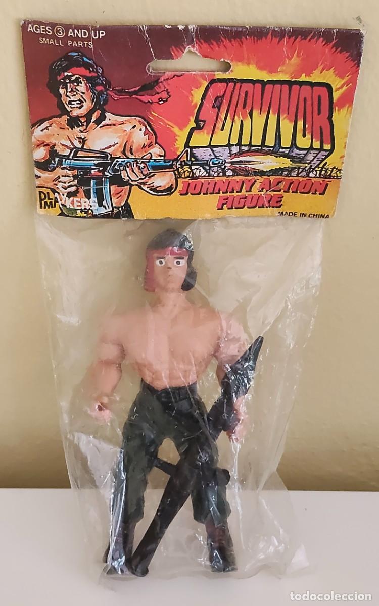 Figuras de acci&oacute;n: JOHNNY SURVIVOR RAMBO ACTION FIGURE ORIGINAL A&Ntilde;OS 80 BOOTLEG SIN ABRIR