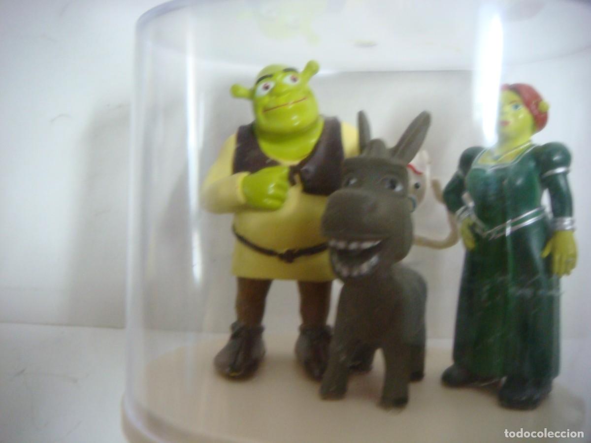 Figuras de acci&oacute;n: ESTUCHE CAJITA DE METALCRILATO CON 3 FIGURAS SHE SHREK,FIONA Y BURRO-(&)