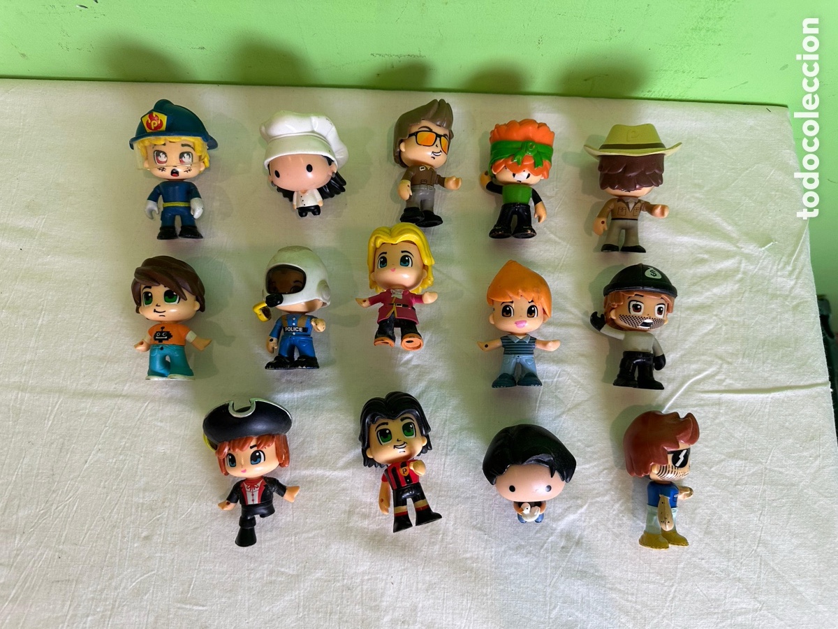 Figuras de acci&oacute;n: Lote 14 figuras mu&ntilde;ecos tipo Funko articulados PVC colecci&oacute;n
