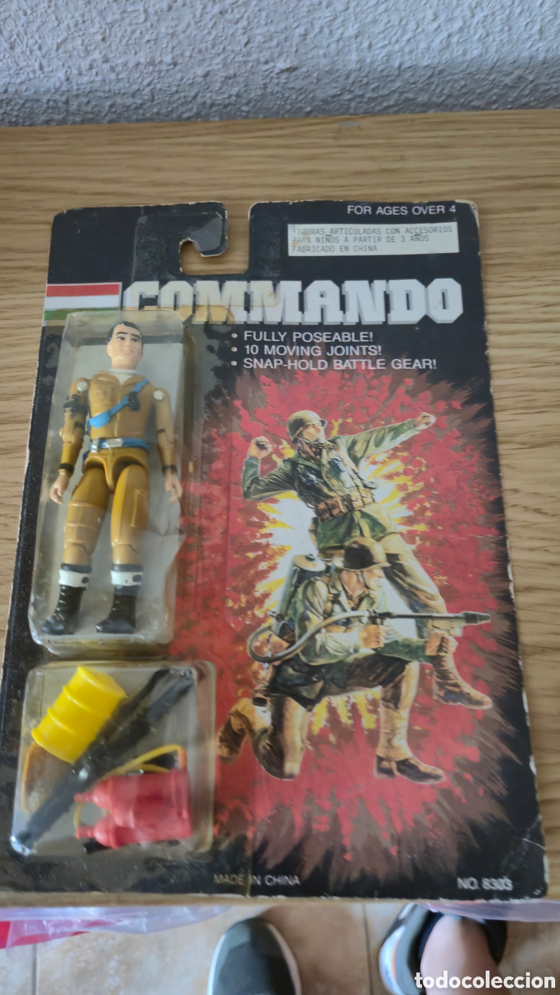 Figuras de acci&oacute;n: Figura en blister Bootleg tipo Gijoe Commando. A&ntilde;os 80-90