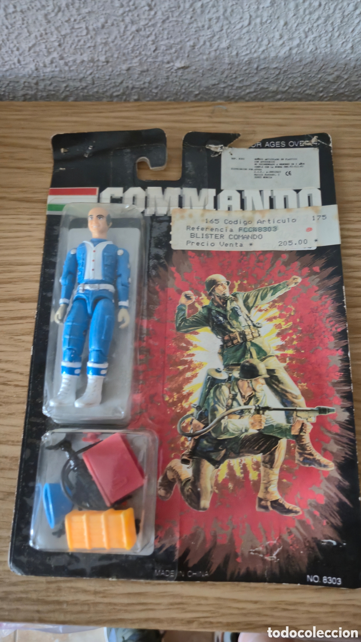 Figuras de acci&oacute;n: Figura en blister Bootleg tipo Gijoe Commando. A&ntilde;os 80-90 Infantes de marina