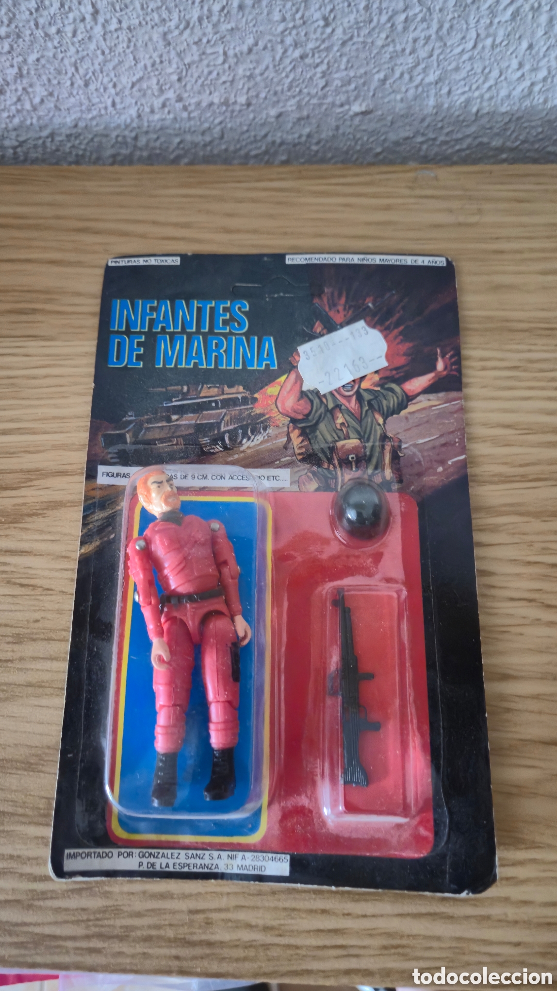 Figuras de acci&oacute;n: Figura en blister Bootleg tipo Gijoe Commando. A&ntilde;os 80-90 Infantes de marina